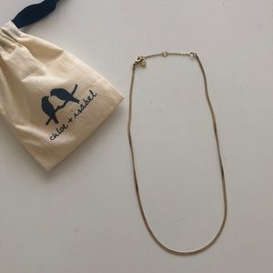 CHLOE + ISABEL Thin Gold Herringbone Necklace